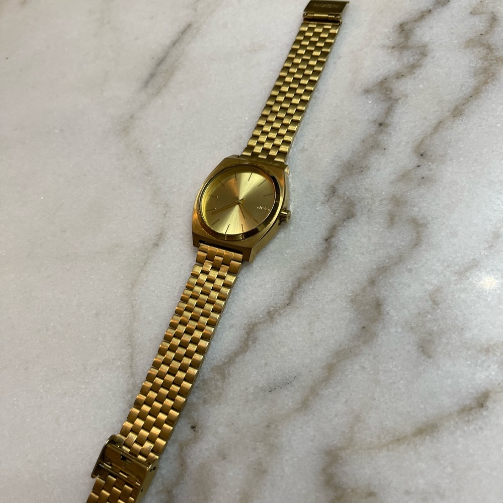 Nixon Watch Gold Time Teller stainless still GOOD CONDITION